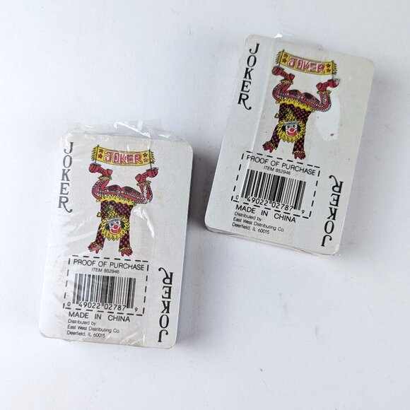 Set of 2 Vintage Playing Card Decks - Blue & Purple - Picture 3 of 4